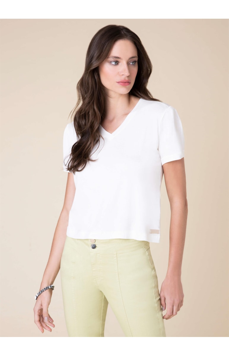 Blusa Manga Bufante Off White