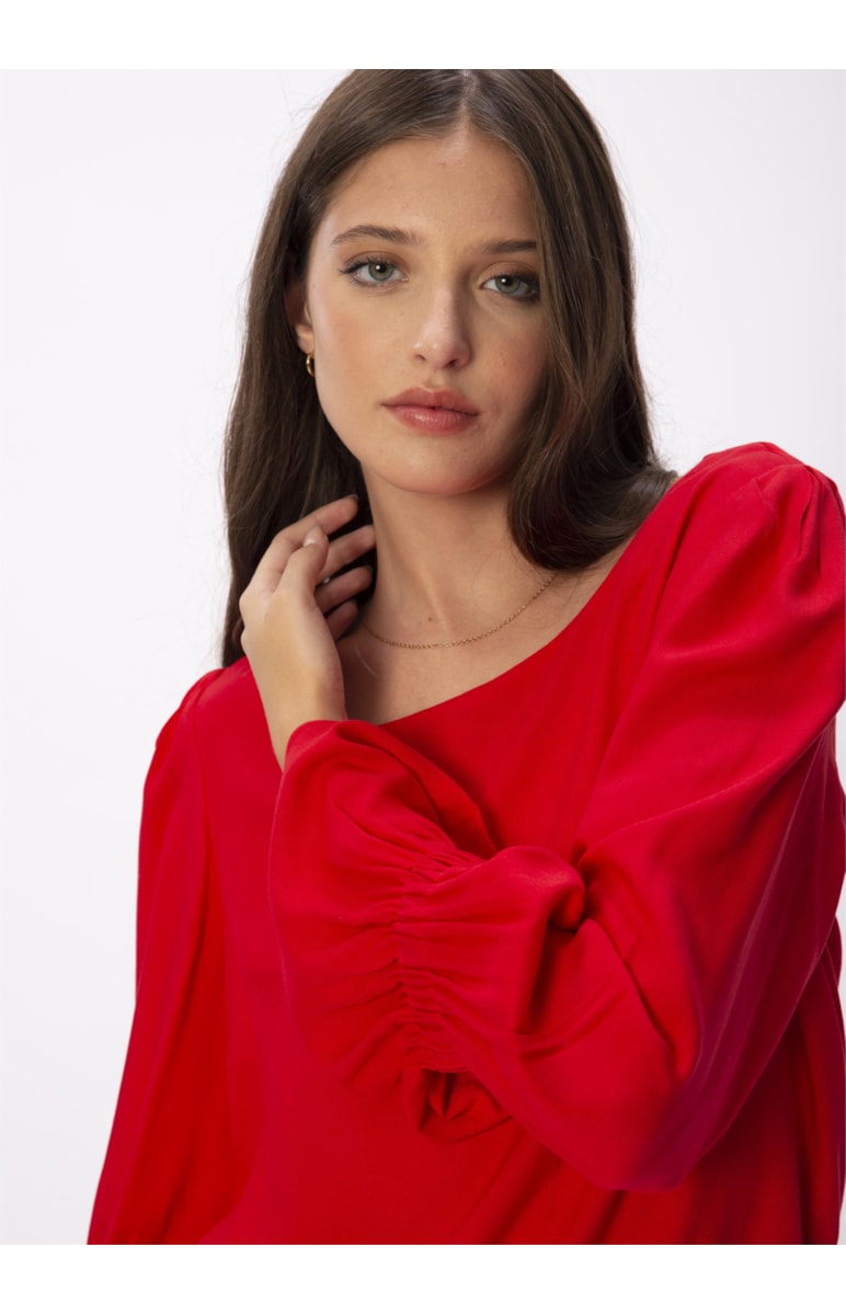 Blusa Manga Bufante Vermelho