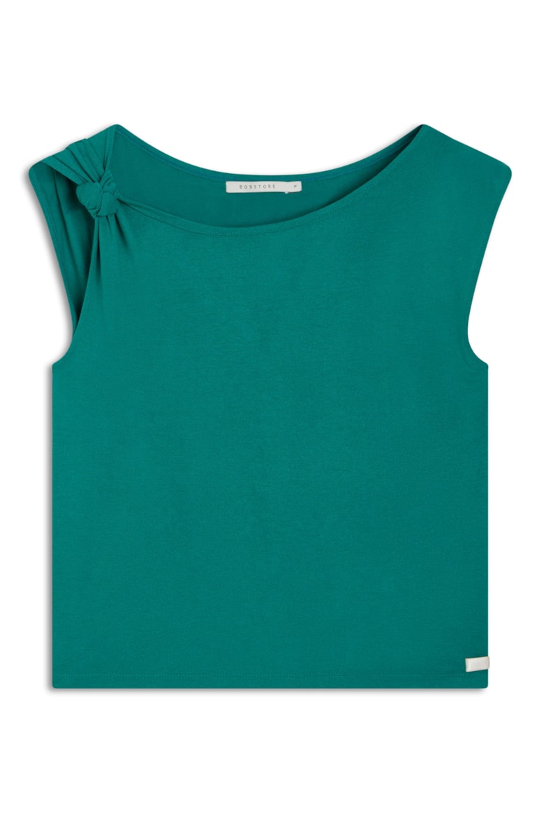Blusa Manga Curta Ombro So Verde Claro