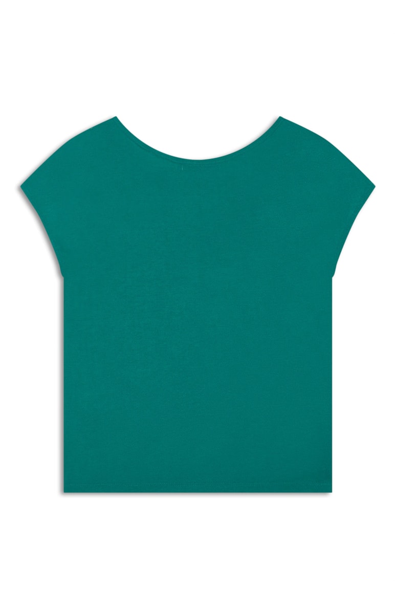 Blusa Manga Curta Ombro So Verde Claro