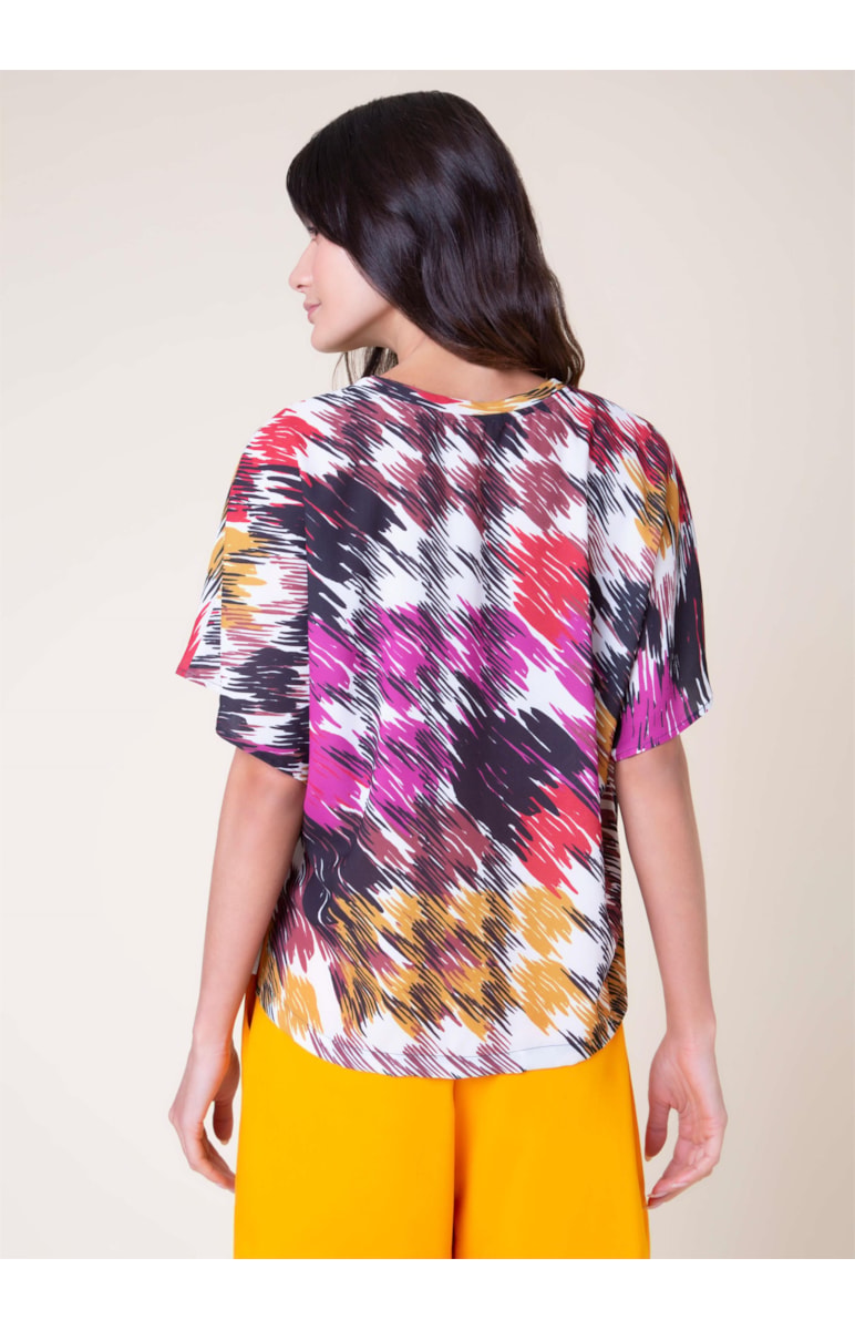 Blusa Manga Morcego Estampada Estampado