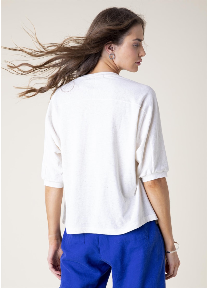 Blusa Manga Morcego Naturalinho Natural