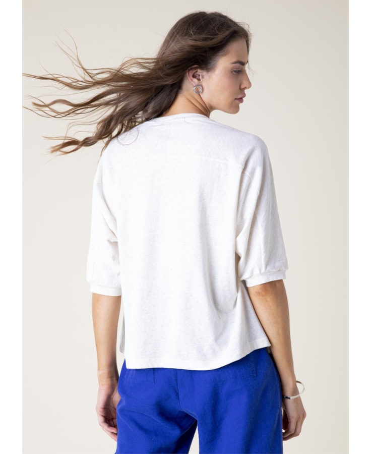 Blusa Manga Morcego Naturalinho Natural