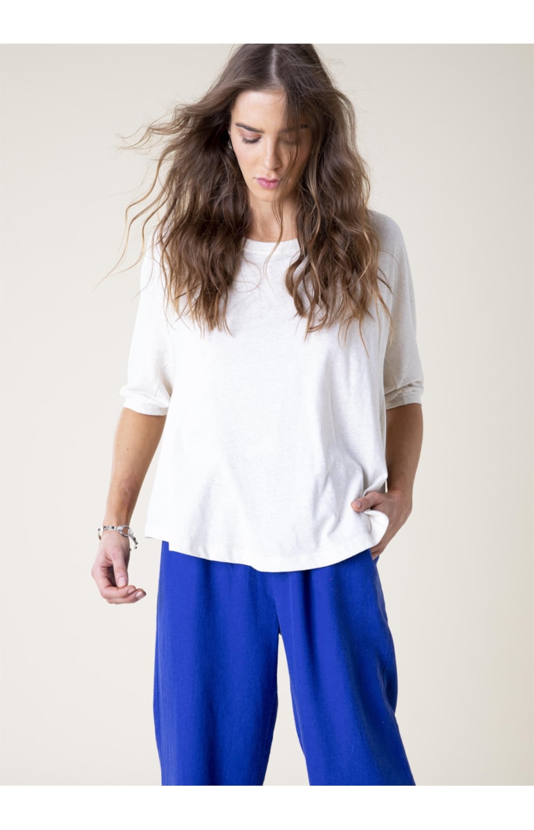 Blusa Manga Morcego Naturalinho Natural