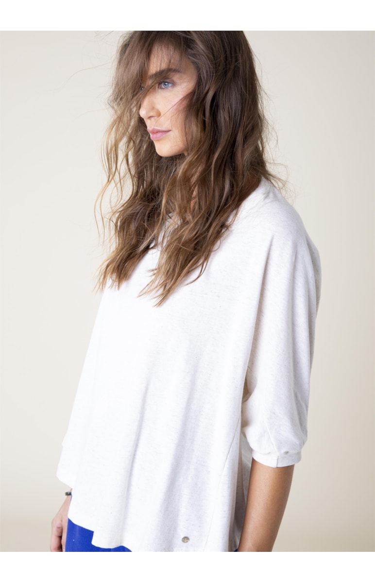 Blusa Manga Morcego Naturalinho Natural