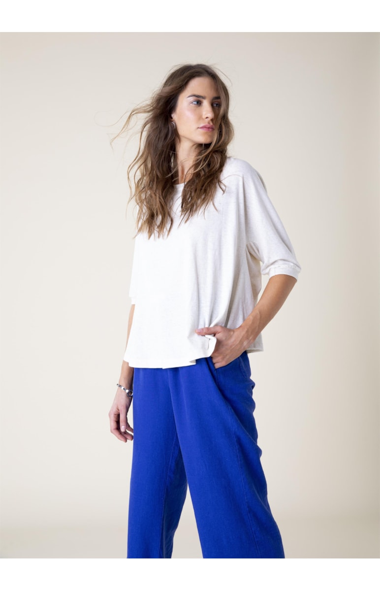 Blusa Manga Morcego Naturalinho Natural