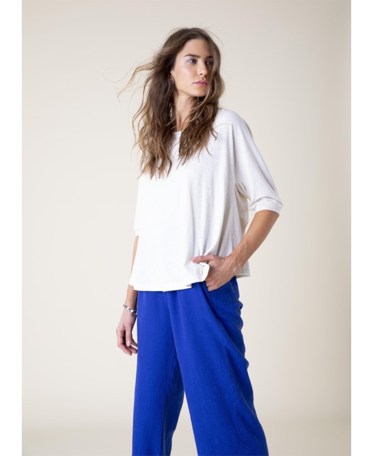 Blusa Manga Morcego Naturalinho Natural