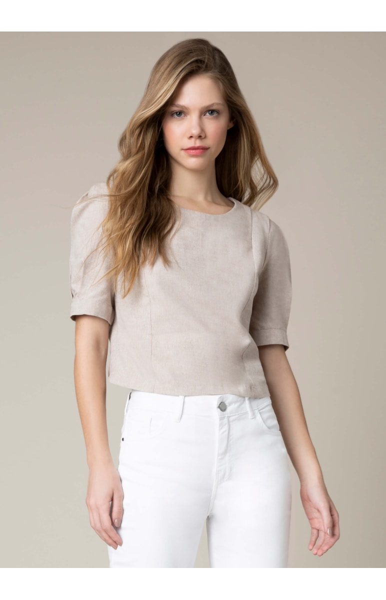 Blusa Mc Bufante Bege Mescla