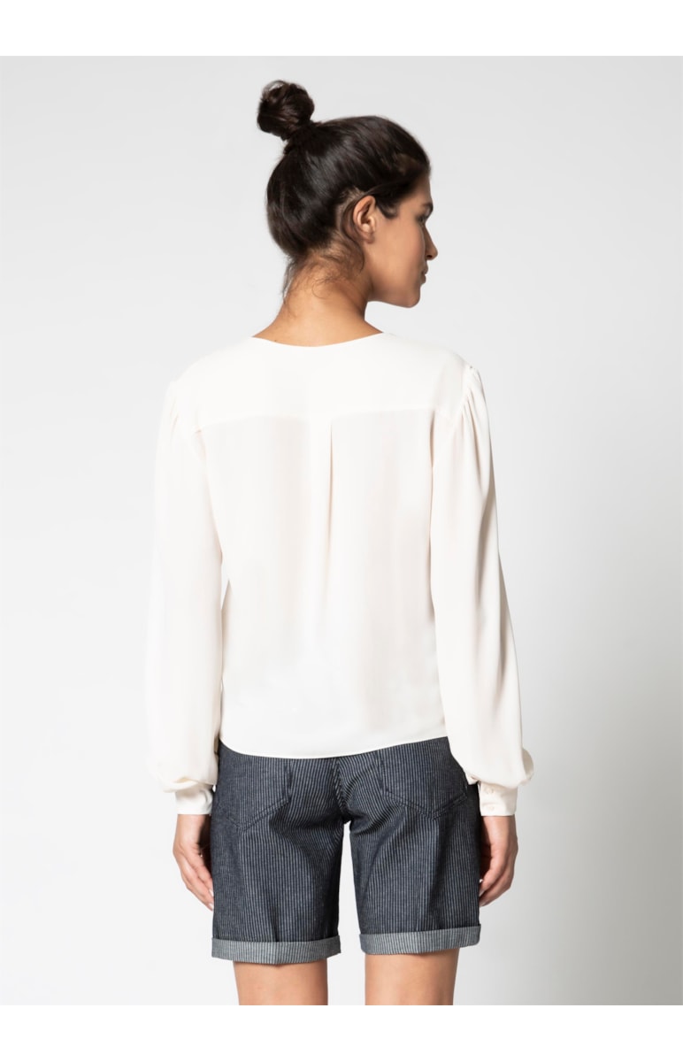Blusa Ml Pregas Bege