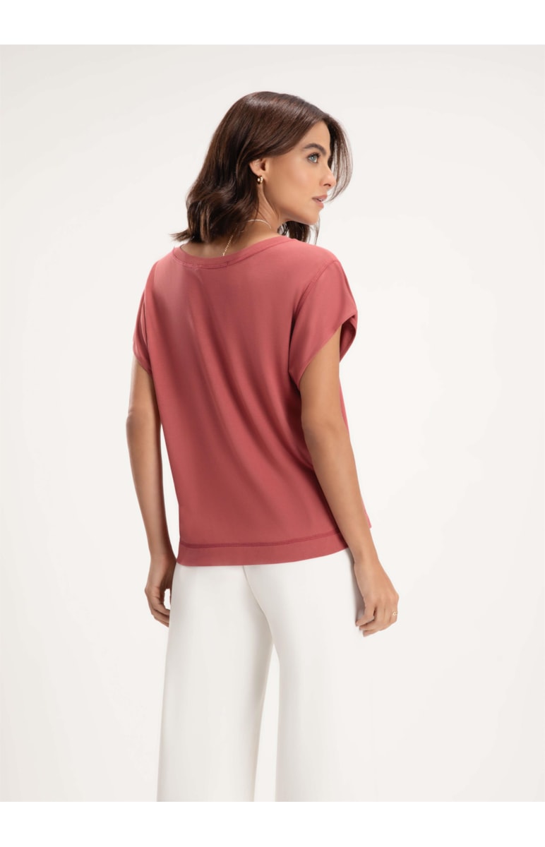 Blusa Modal Basics Rosa Dirty
