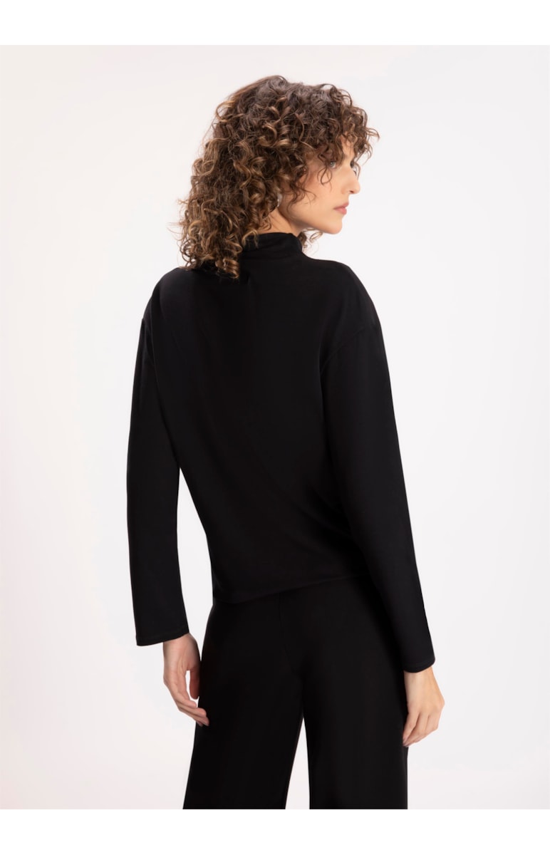 Blusa Moletinho Heavy Manga Longa Preto