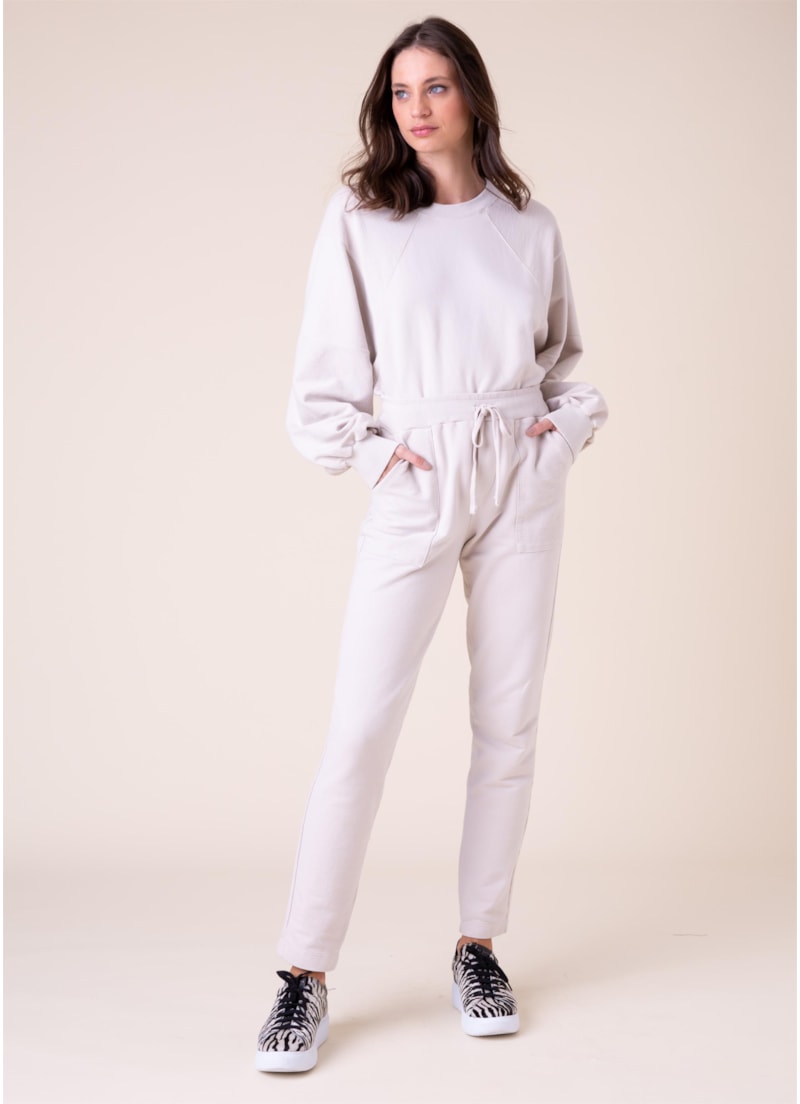 Blusa Moletom Avesso Areia