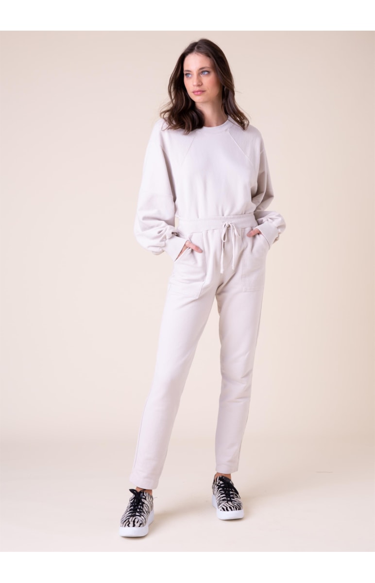 Blusa Moletom Avesso Areia