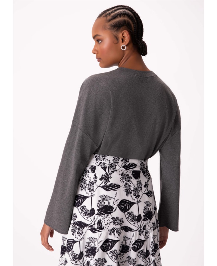 Blusa Moletom Comfort Chumbo Mescla