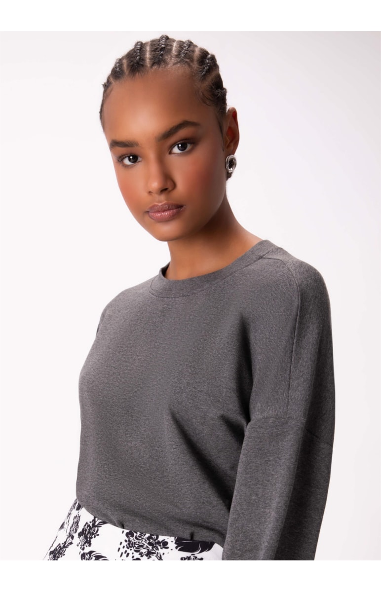 Blusa Moletom Comfort Chumbo Mescla
