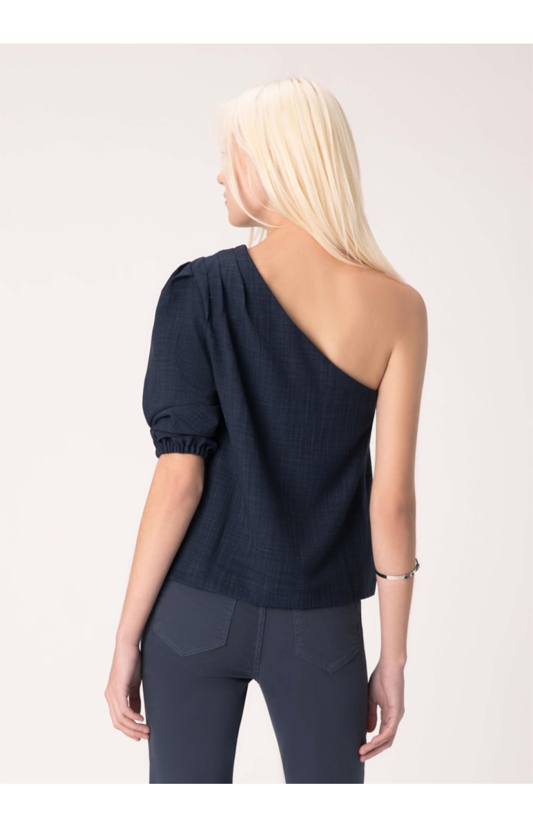 Blusa Natural Check Marinho