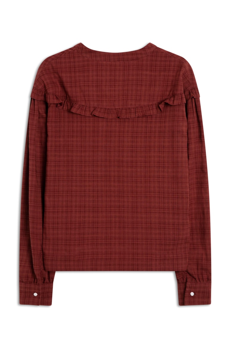 Blusa New Checkered Bordeaux