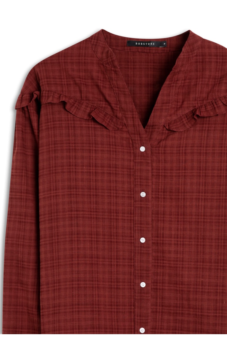 Blusa New Checkered Bordeaux
