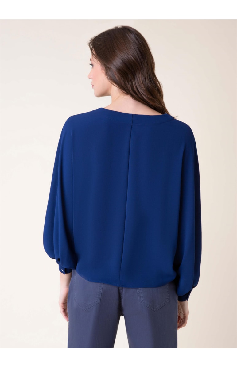 Blusa New Crepe Marinho