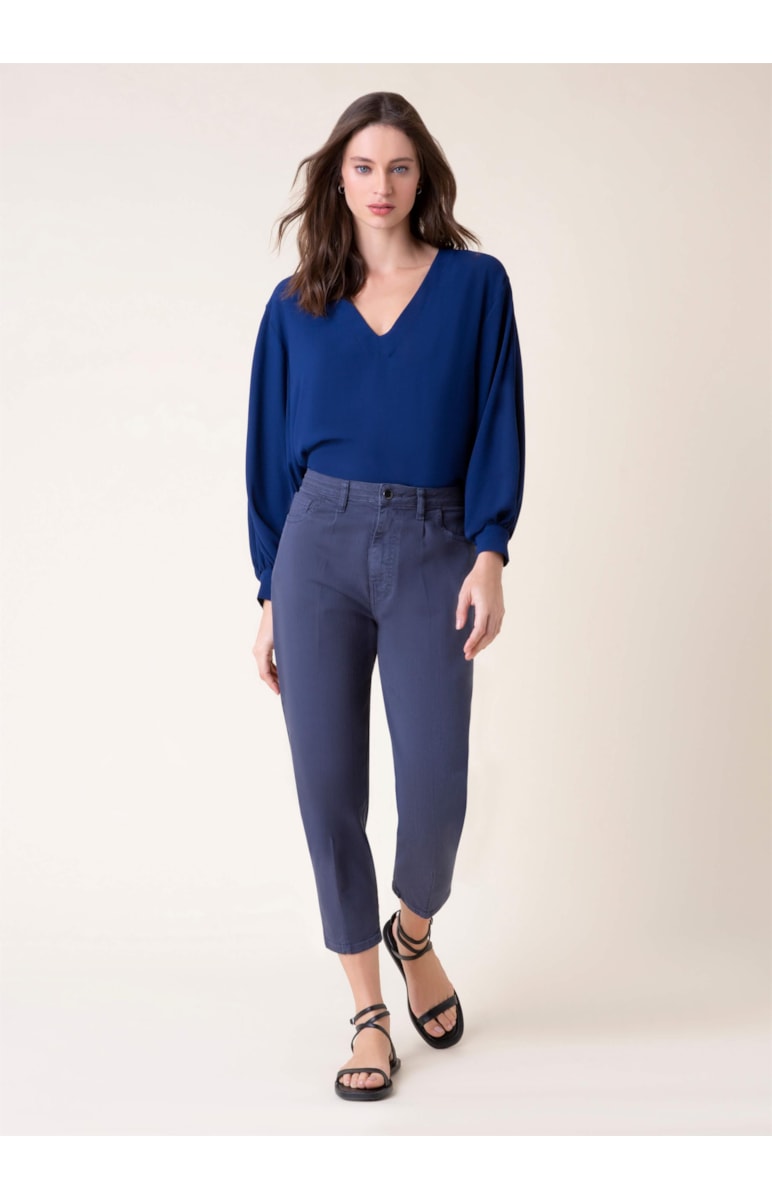 Blusa New Crepe Marinho