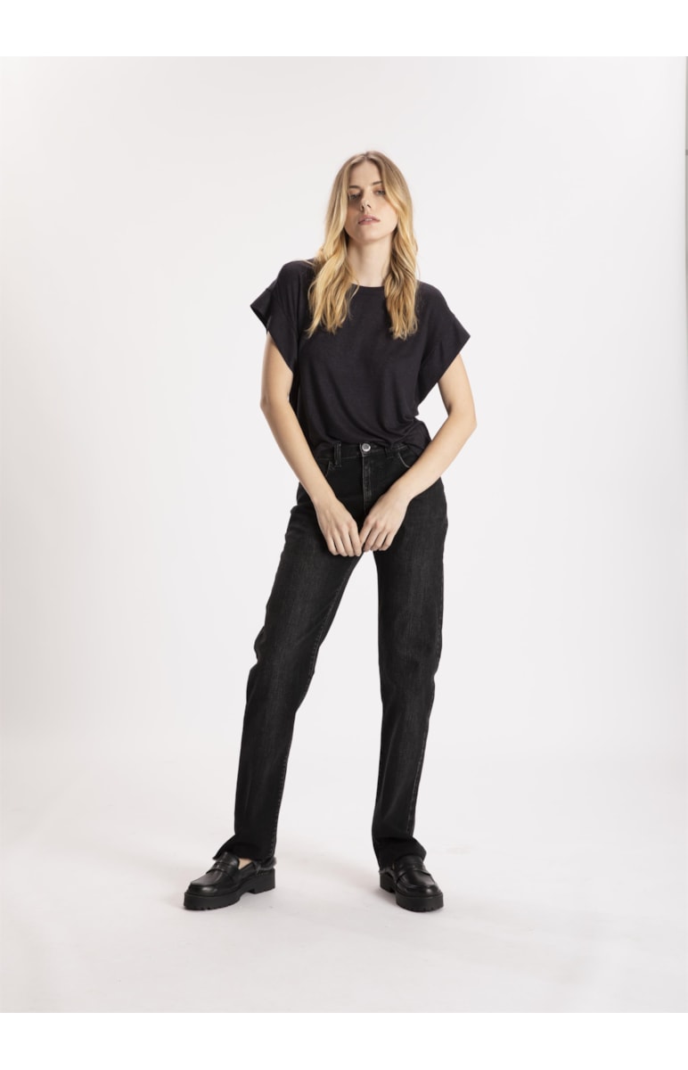 Blusa New Viscolinho Mc Preto