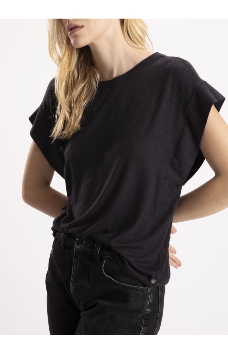 Blusa New Viscolinho Mc Preto