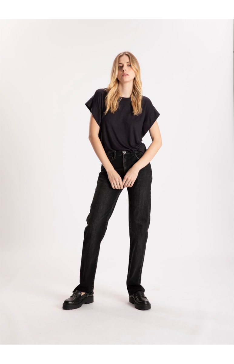 Blusa New Viscolinho Mc Preto