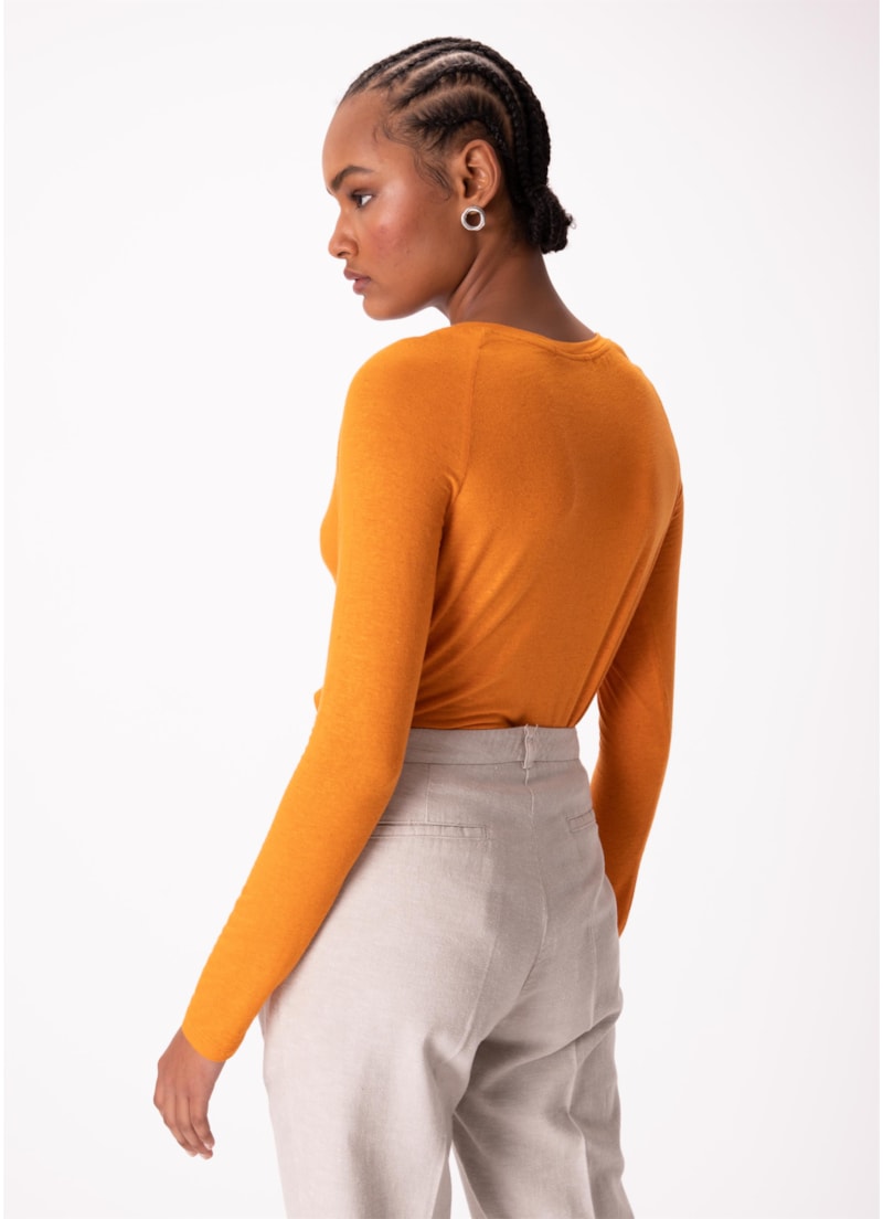 Blusa New Viscolinho Ml Mostarda