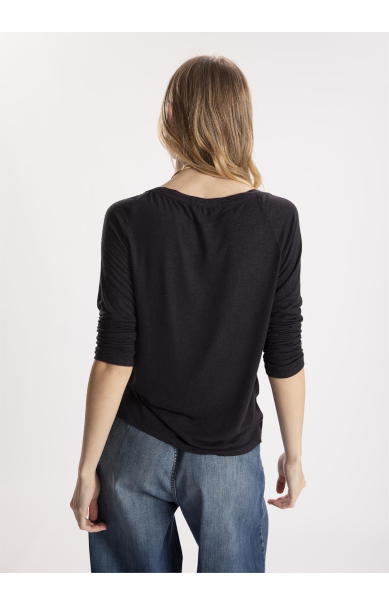 Blusa New Viscolinho Ml Preto