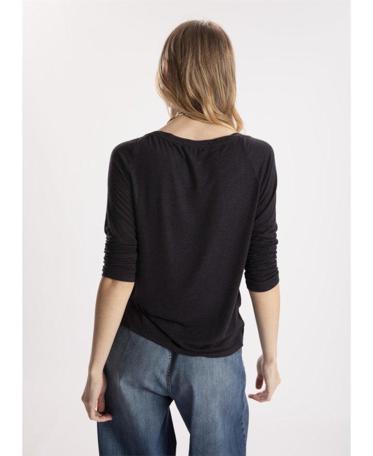 Blusa New Viscolinho Ml Preto