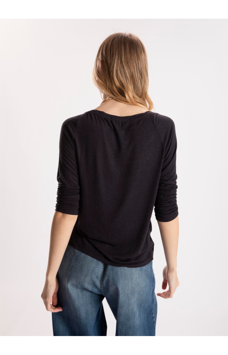 Blusa New Viscolinho Ml Preto