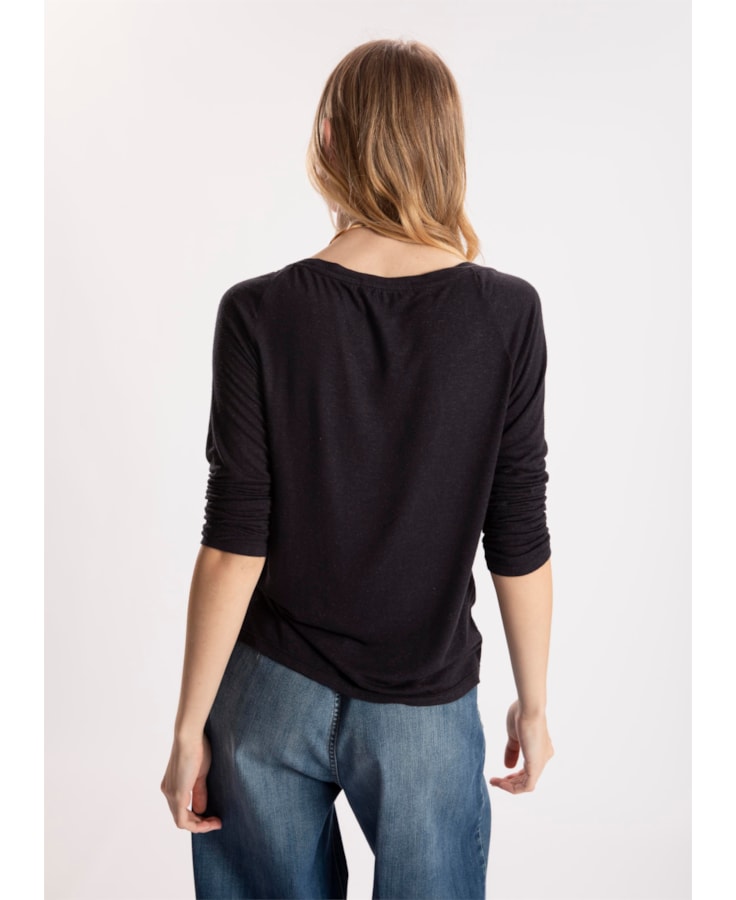 Blusa New Viscolinho Ml Preto