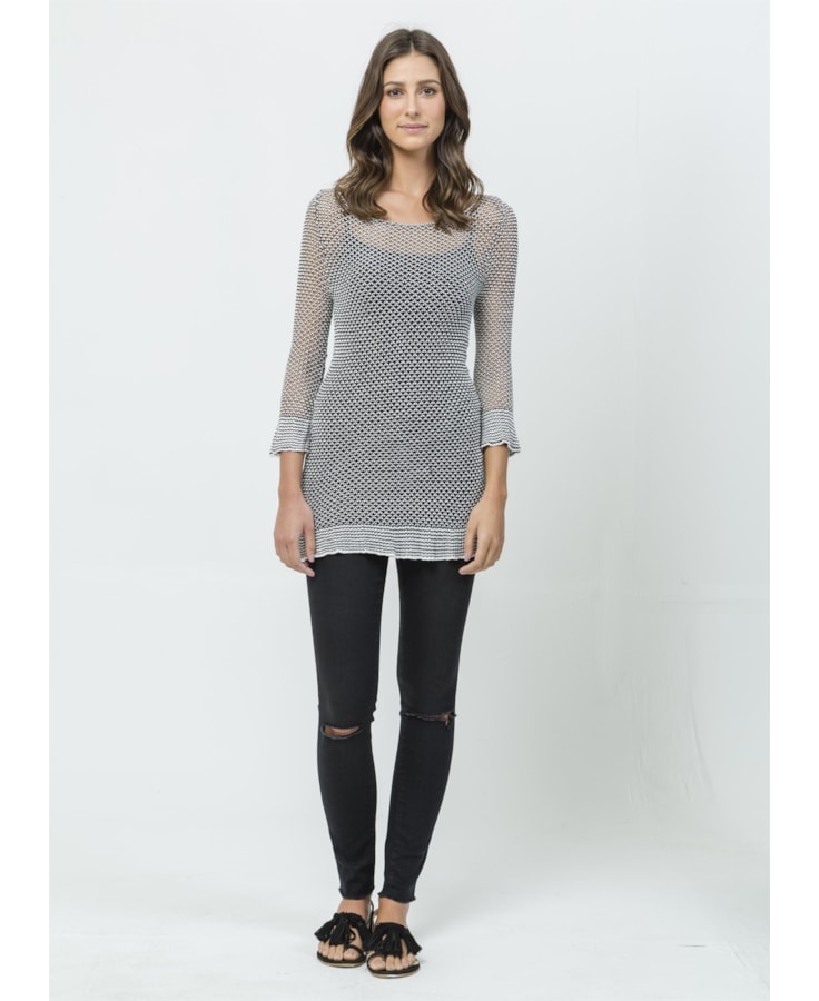 Blusa Ponto Bicolor Unica