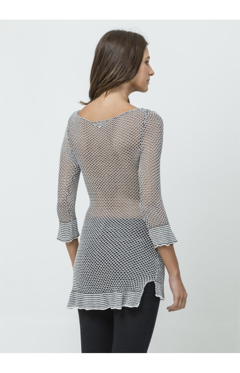 Blusa Ponto Bicolor Unica