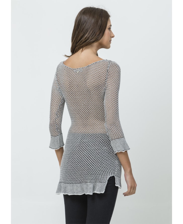 Blusa Ponto Bicolor Unica