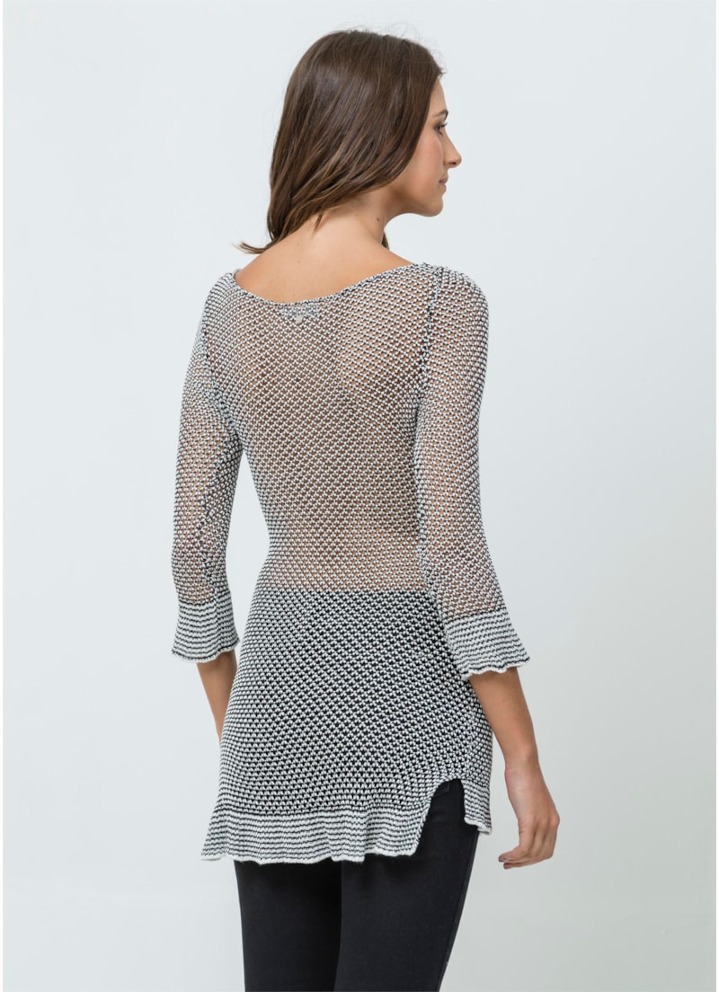 Blusa Ponto Bicolor Unica