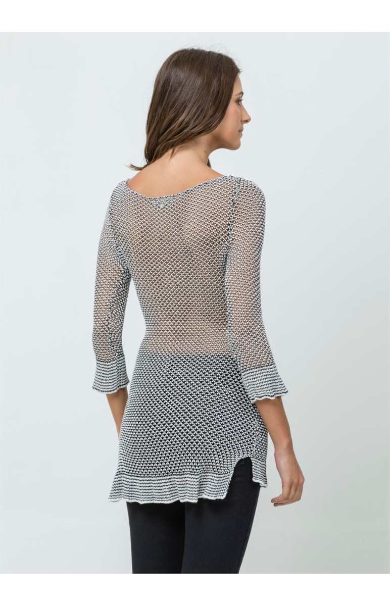 Blusa Ponto Bicolor Unica