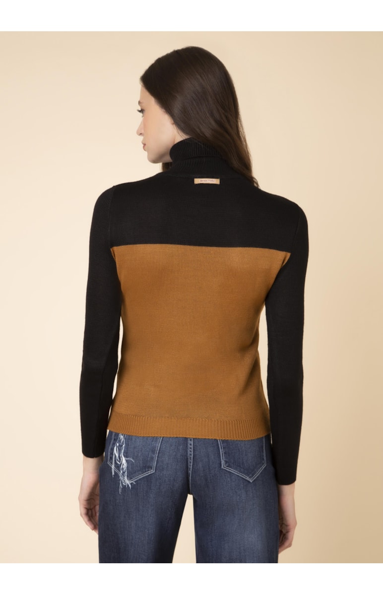 Blusa Ponto Corrente Camel