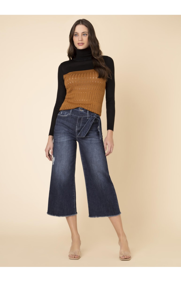 Blusa Ponto Corrente Camel