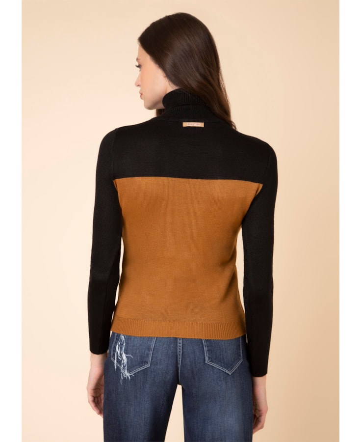 Blusa Ponto Corrente Camel
