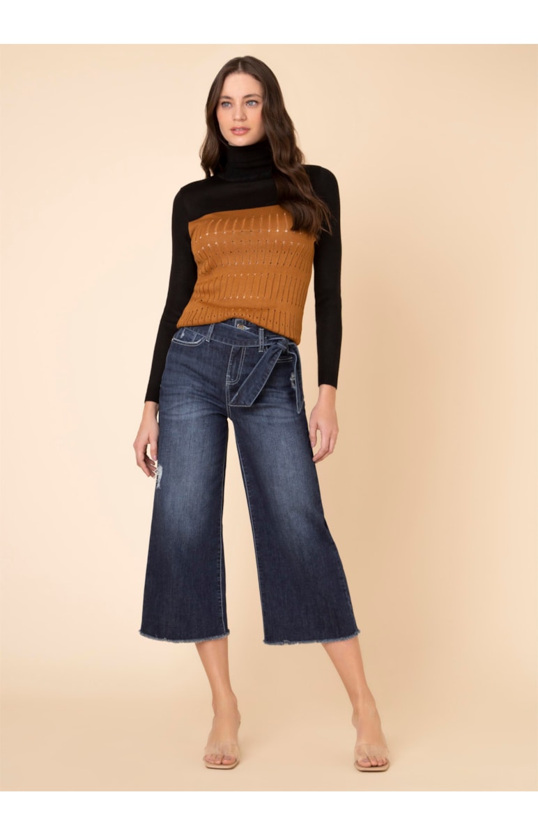 Blusa Ponto Corrente Camel