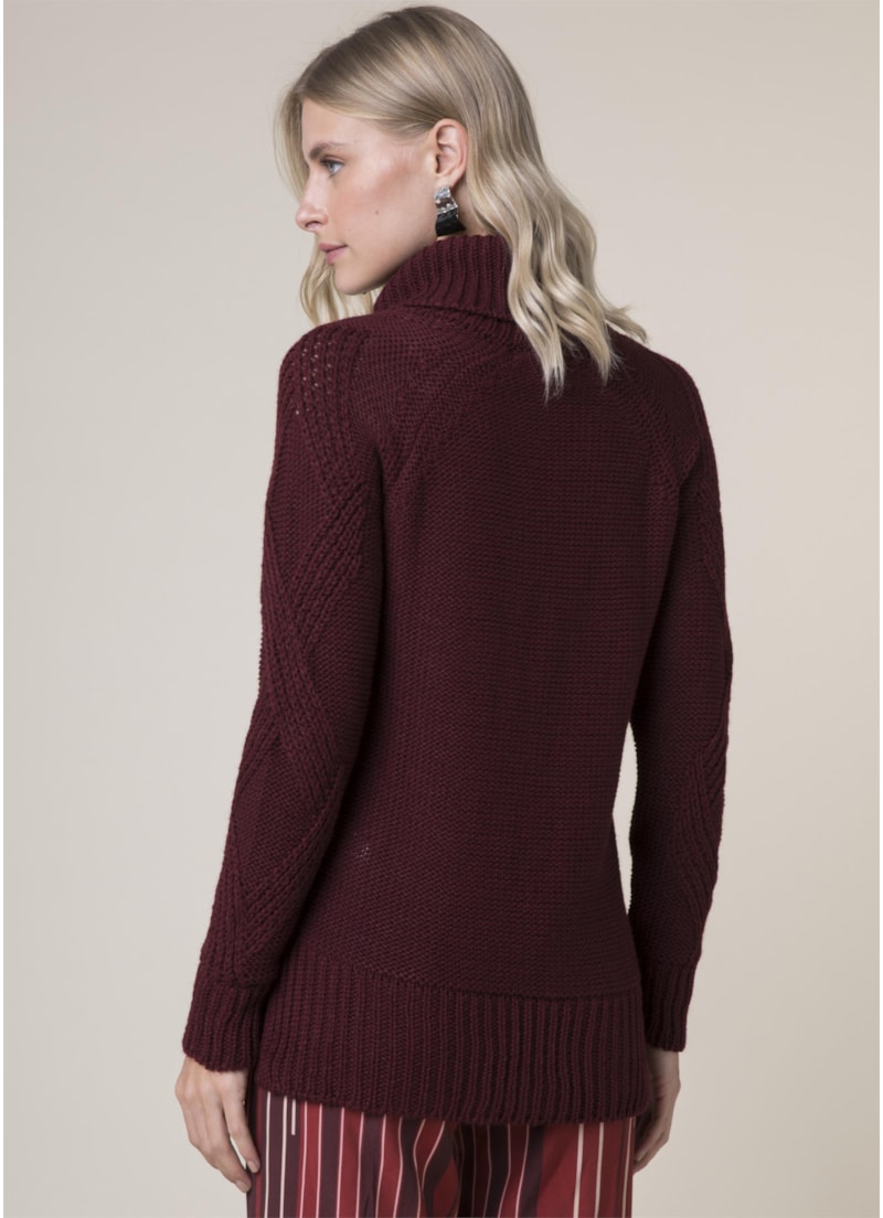 Blusa Ponto Losango Corrente Dark Wine