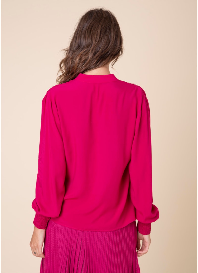 Blusa Punho Lastex Bordeaux
