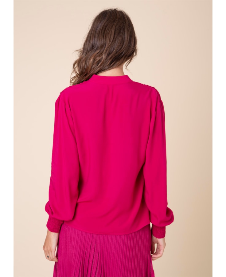 Blusa Punho Lastex Bordeaux