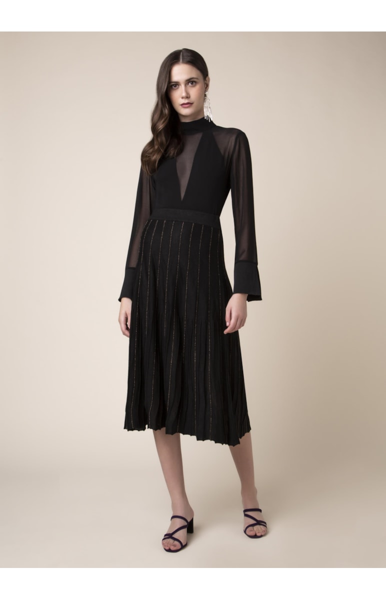Blusa Punho Retiinea Preto
