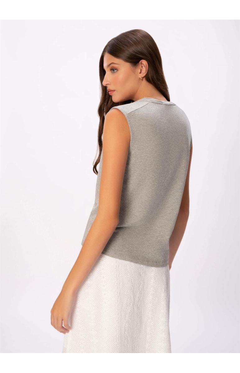 Blusa Pure Mescla Cinza Mescla