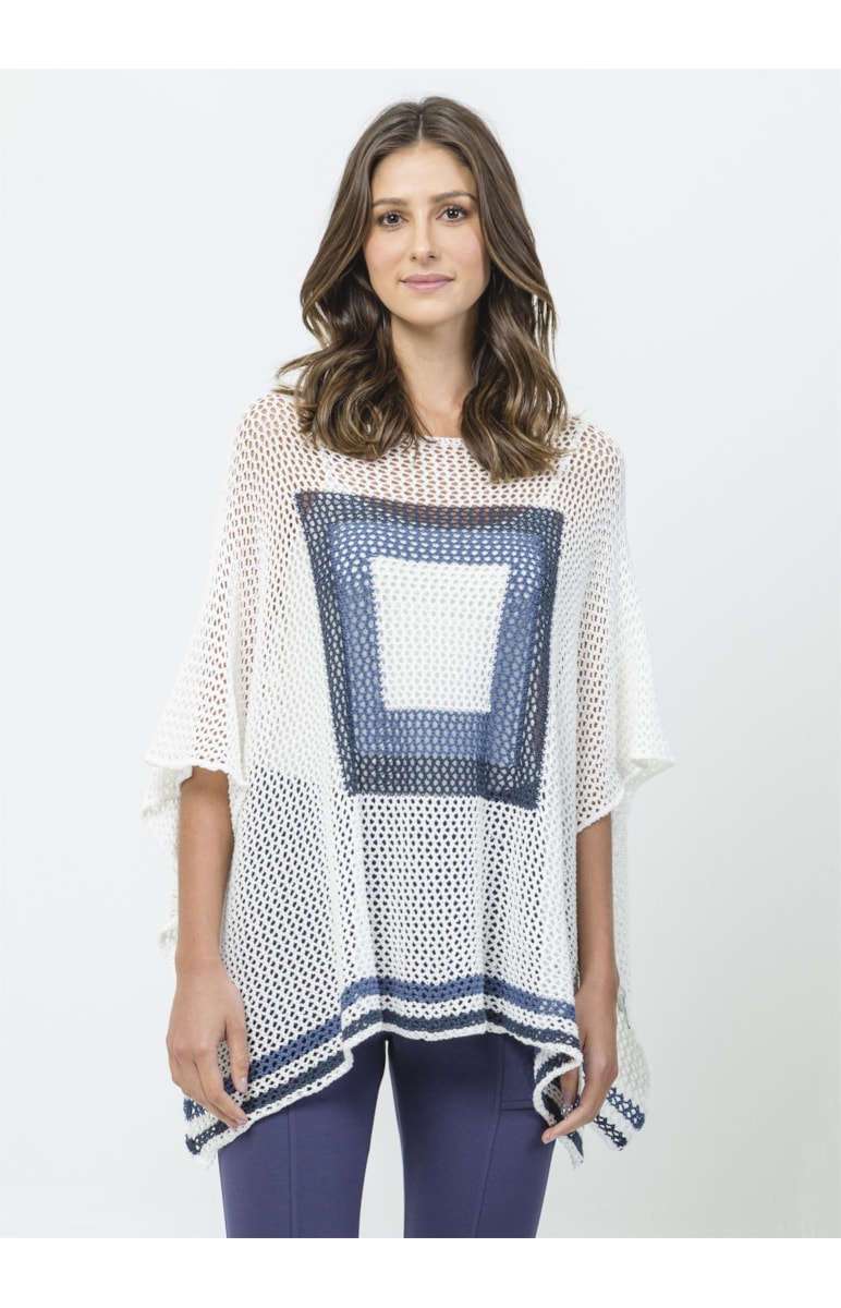 Blusa Quadrada Azul Unica