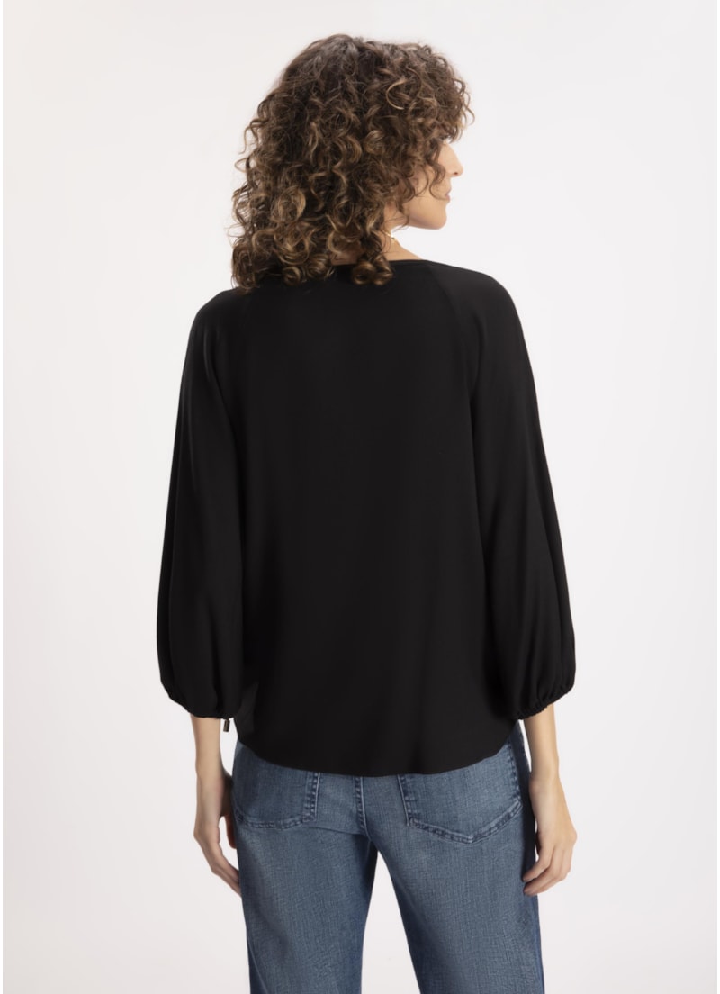 Blusa Rayon Hype Raglan Preto
