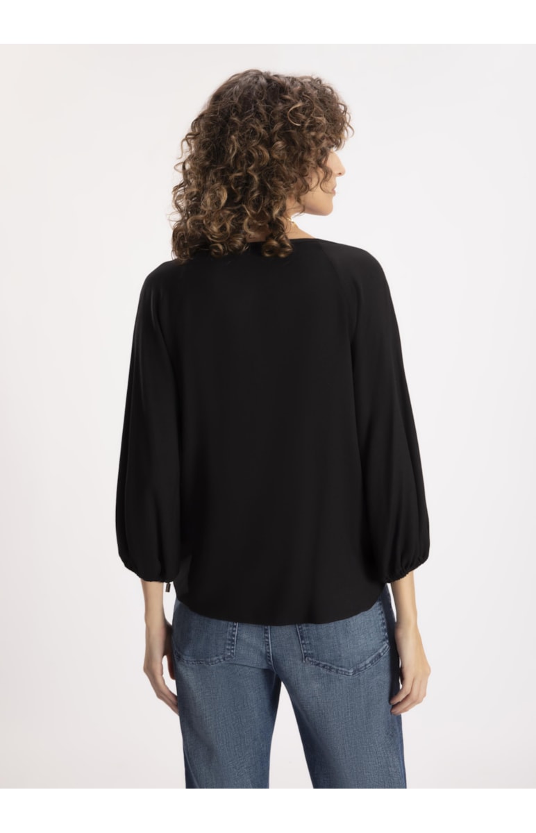 Blusa Rayon Hype Raglan Preto