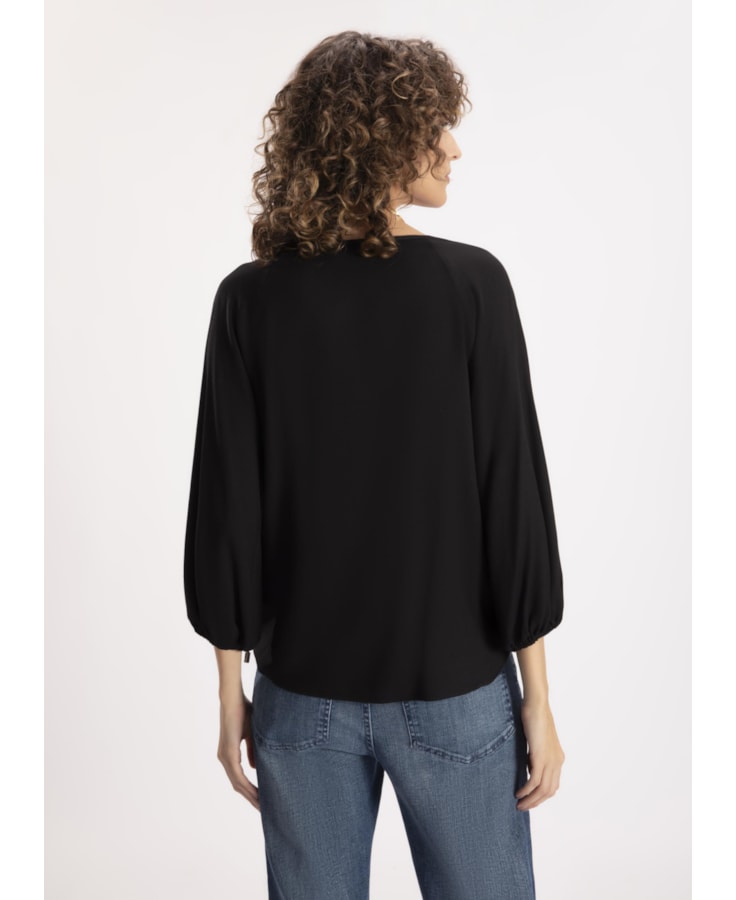 Blusa Rayon Hype Raglan Preto
